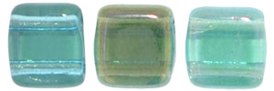 CzechMates Tile Bead 6mm (loose) : Twilight - Aquamarine