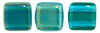 CzechMates Tile Bead 6mm (loose) : Twilight - Capri Blue