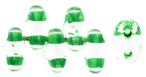 MiniDuo 4 x 2.5mm (loose) : Crystal - Green-Lined