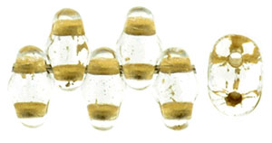 MiniDuo 4 x 2.5mm (loose) : Crystal - Gold-Lined