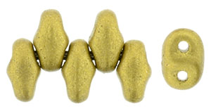 MiniDuo 4 x 2.5mm (loose) : Matte - Metallic Aztec Gold