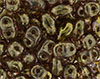 MiniDuo 4 x 2.5mm (loose) : Luster - Transparent Gold/Smokey Topaz