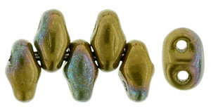 MiniDuo 4 x 2.5mm (loose) : Opaque Olivine - Bronze Vega