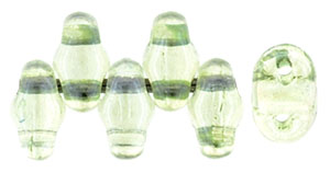 MiniDuo 4 x 2.5mm (loose) : Luster - Transparent Lt Green