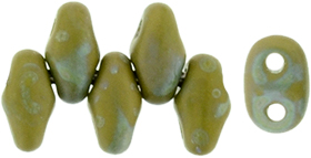 MiniDuo 4 x 2.5mm (loose) : Matte Nebula - Opaque Olivine