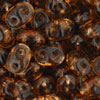 SuperDuo 5 x 2mm (loose) : Smoky Topaz