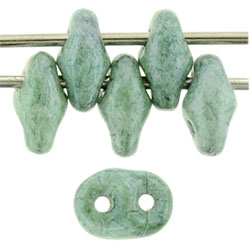 SuperDuo 5 x 2mm (loose) : Luster - Green