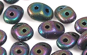 SuperDuo 5 x 2mm (loose) : Matte - Iris - Purple