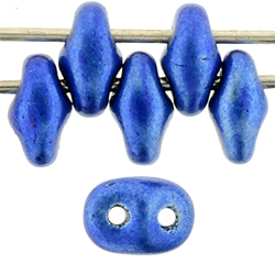 SuperDuo 5 x 2mm (loose) : Metalust - Crown Blue