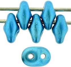 SuperDuo 5 x 2mm (loose) : Metalust - Turquoise