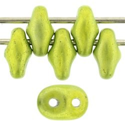 SuperDuo 5 x 2mm (loose) : Metalust - Electric Green