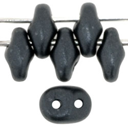 SuperDuo 5 x 2mm (loose) : Pearl Coat - Charcoal