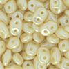 SuperDuo 5 x 2mm (loose) : Pearl Coat - Cream