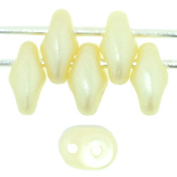 SuperDuo 5 x 2mm (loose) : Pearl Coat - Cream