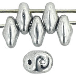 SuperDuo 5 x 2mm (loose) : Silver