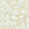 SuperDuo 5 x 2mm (loose) : Powdery - Pastel White