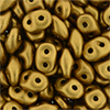 SuperDuo 5 x 2mm (loose) : Satin Metallic Goldenrod