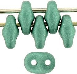 SuperDuo 5 x 2mm (loose) : Satin Metallic Teal