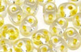 SuperDuo 5 x 2mm (loose) : Crystal - Yellow-Lined