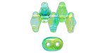 SuperDuo 5 x 2mm (loose) : SUMMER RAINBOW Green