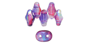 SuperDuo 5 x 2mm (loose) : SUMMER RAINBOW Light Violet