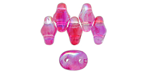 SuperDuo 5 x 2mm (loose) : SUMMER RAINBOW Pink