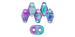 SuperDuo 5 x 2mm (loose) : SUMMER RAINBOW Light Blue