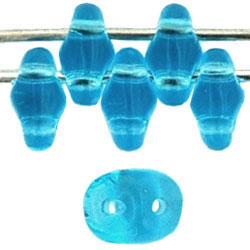 SuperDuo 5 x 2mm (loose) : Aquamarine