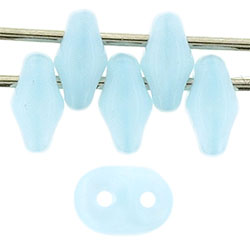 SuperDuo 5 x 2mm (loose) : Milky Aquamarine