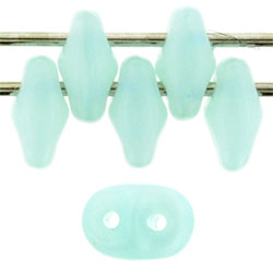 SuperDuo 5 x 2mm (loose) : Milky Aqua