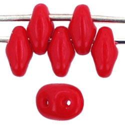 SuperDuo 5 x 2mm (loose) : Opaque Red