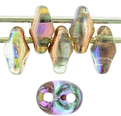 SuperDuo 5 x 2mm (loose) : Crystal - Copper Rainbow