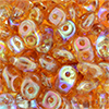 SuperDuo 5 x 2mm (loose) : Crystal - Orange Rainbow