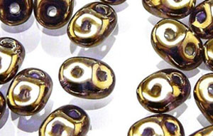 SuperDuo 5 x 2mm (loose) : Bronze - Crystal