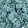 SuperDuo 5 x 2mm (loose) : Opaque Baby Blue - Star Dust