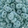 SuperDuo 2/5mm (loose) : Opaque Baby Blue - Star Dust