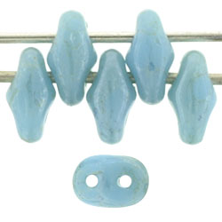 SuperDuo 5 x 2mm (loose) : Opaque Baby Blue - Star Dust