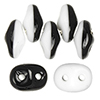 SuperDuo 5 x 2mm (loose) : Opaque Black/White
