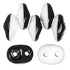 SuperDuo 2/5mm (loose) : Opaque Black/White