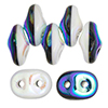 SuperDuo 2/5mm (loose) : Opaque Black/White Full AB