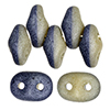 SuperDuo 5 x 2mm (loose) : Matte - White Luster - Navy Blue/Ivory