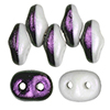 SuperDuo 5 x 2mm (loose) : Polynesian Black Raspberry Cream