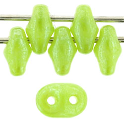 SuperDuo 5 x 2mm (loose) : Luster - Milky Dk Peridot