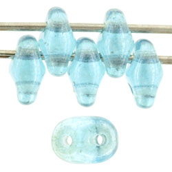 SuperDuo 5 x 2mm (loose) : Luster - Aquamarine