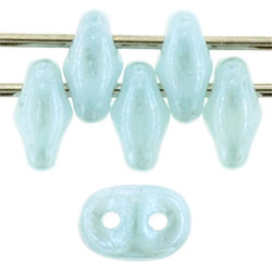 SuperDuo 5 x 2mm (loose) : Luster - Milky Aquamarine