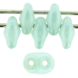 SuperDuo 5 x 2mm (loose) : Luster - Milky Aqua