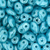 SuperDuo 2/5mm (loose) : Luster - Blue Turquoise