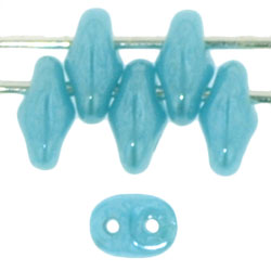 SuperDuo 5 x 2mm (loose) : Luster - Blue Turquoise
