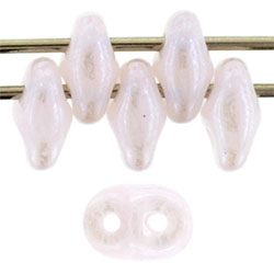 SuperDuo 5 x 2mm (loose) : Luster - Milky Soft Rosaline
