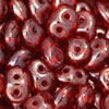 SuperDuo 5 x 2mm (loose) : Luster - Siam Ruby